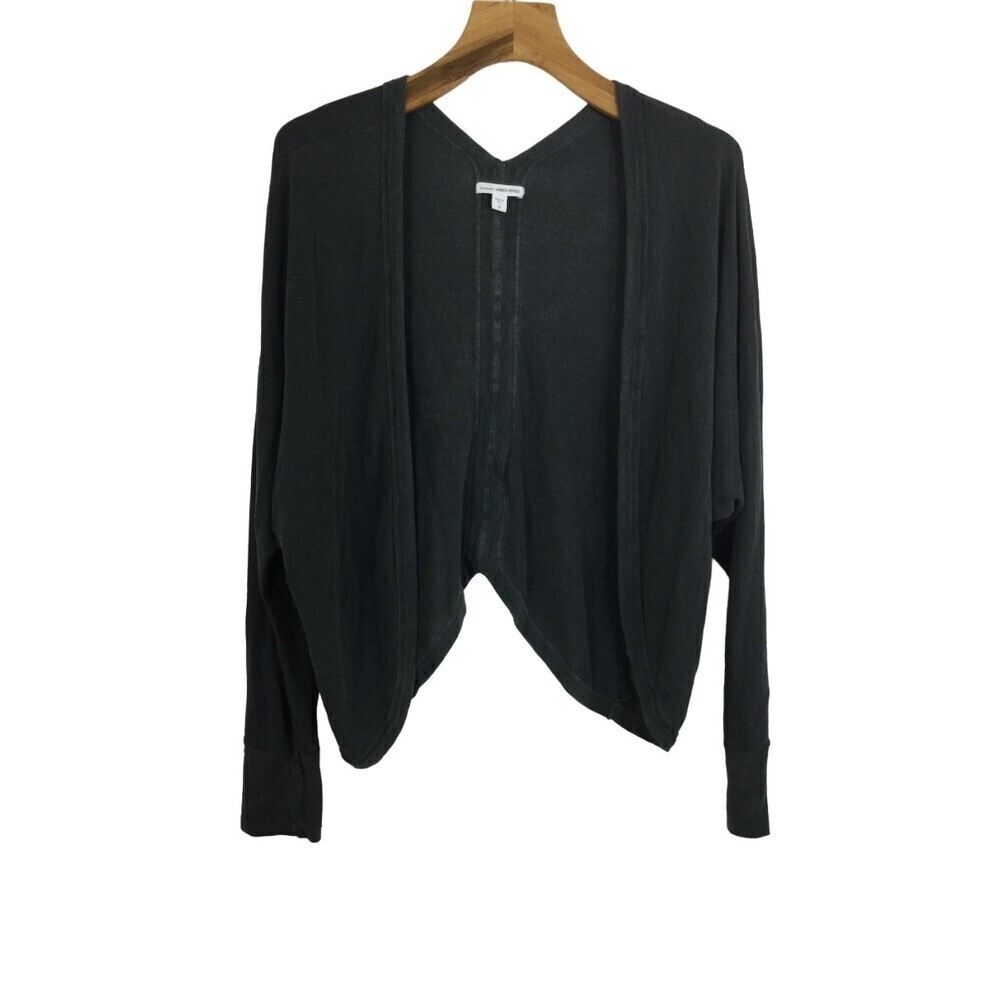 Standard James Perse Womens Cotton Split Back Shrug Cardigan Sweater Gray 3 Sz L